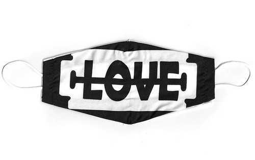 Mascherina nera love - mascherina,